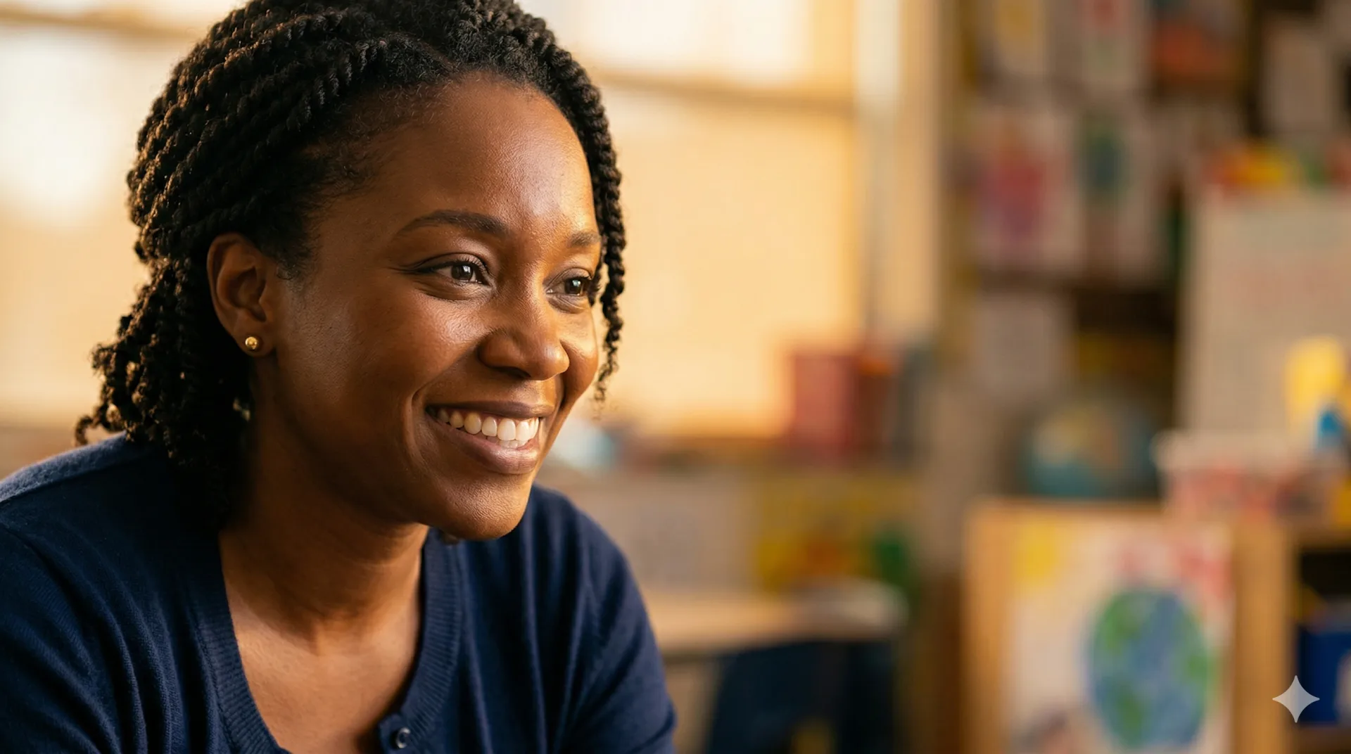 Legends teacher smiling